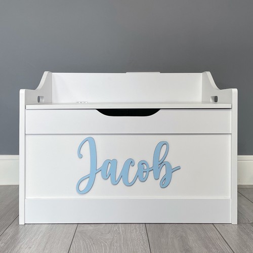 Wooden toy box name any - name,