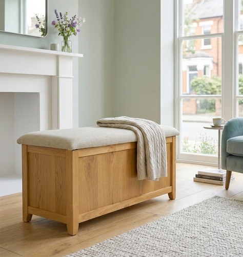Large blanket box wooden - large,