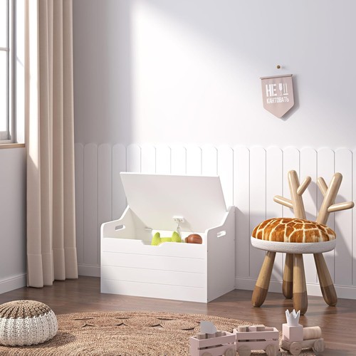 Wooden toy box kids - bench, and