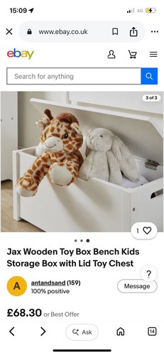 Jax wooden toy - box, bench