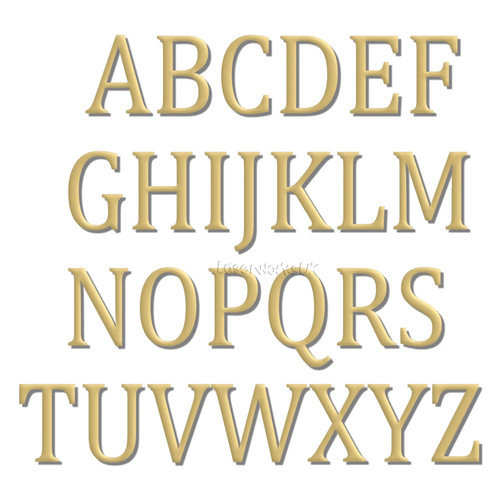 Wooden letters numbers 2cm - letters,