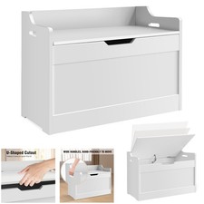 Wooden Toy Box Large White