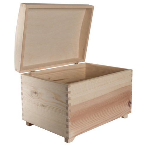 Large wooden treasure chest - large,