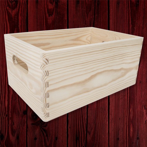 Plain wooden open chest - wooden,